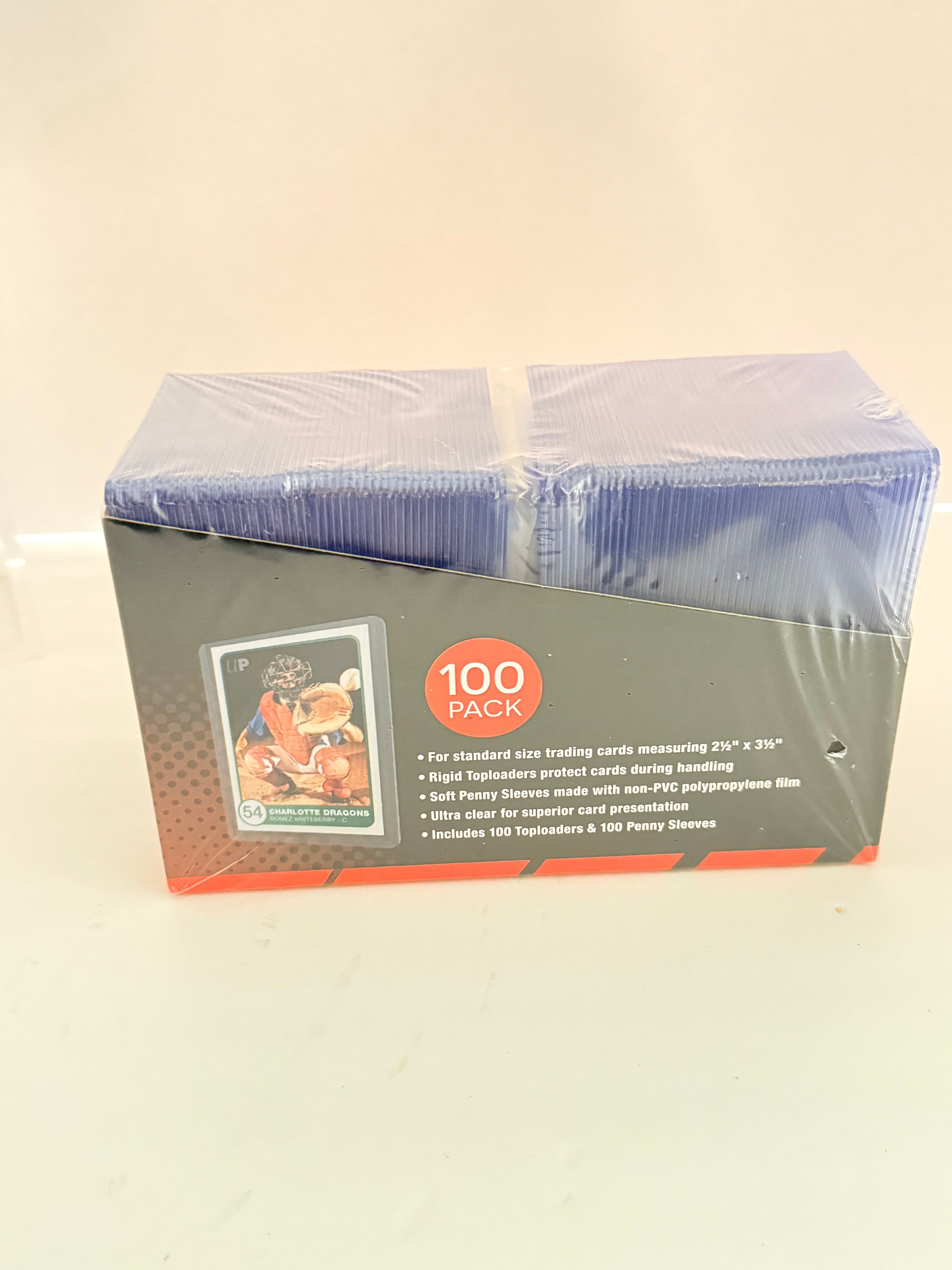 Ultra Pro 100 Top Loaders & 100 Penny Sleeves - Fits Pokemon, Magic, Sports