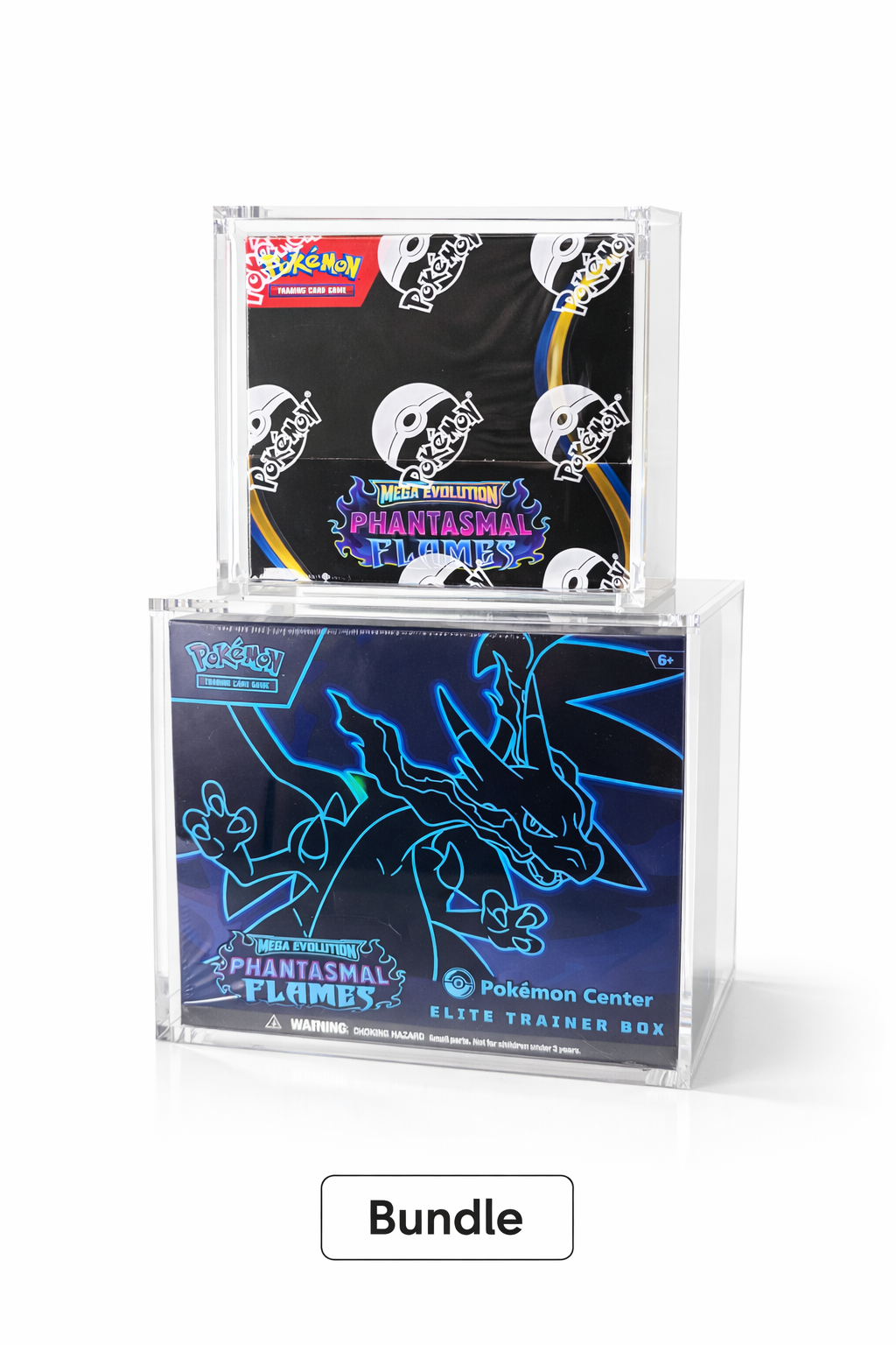 ETB & Booster Box Acrylic Display Case Bundle – UV Protected Magnetic Cases