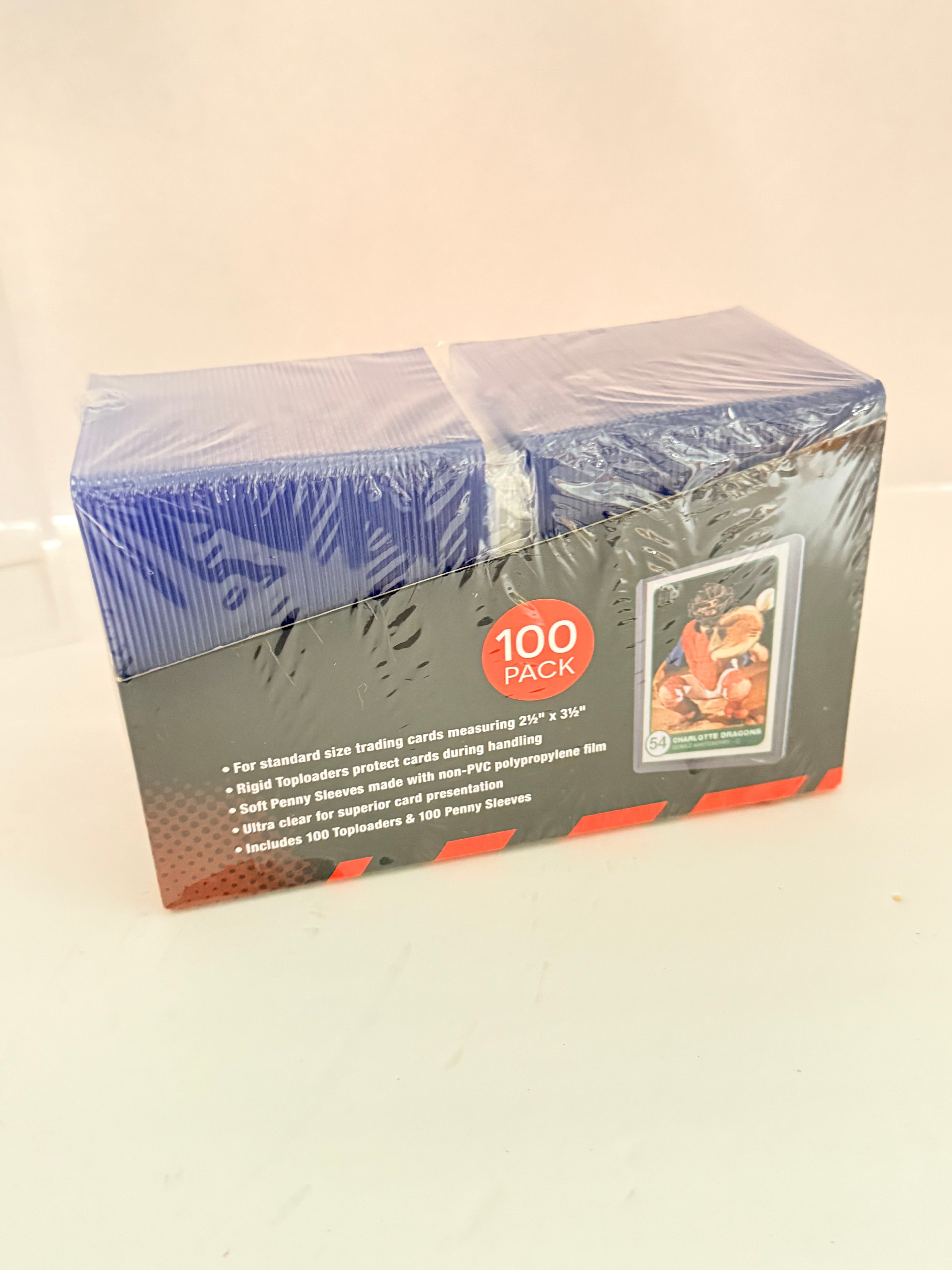 Ultra Pro 100 Top Loaders & 100 Penny Sleeves - Fits Pokemon, Magic, Sports