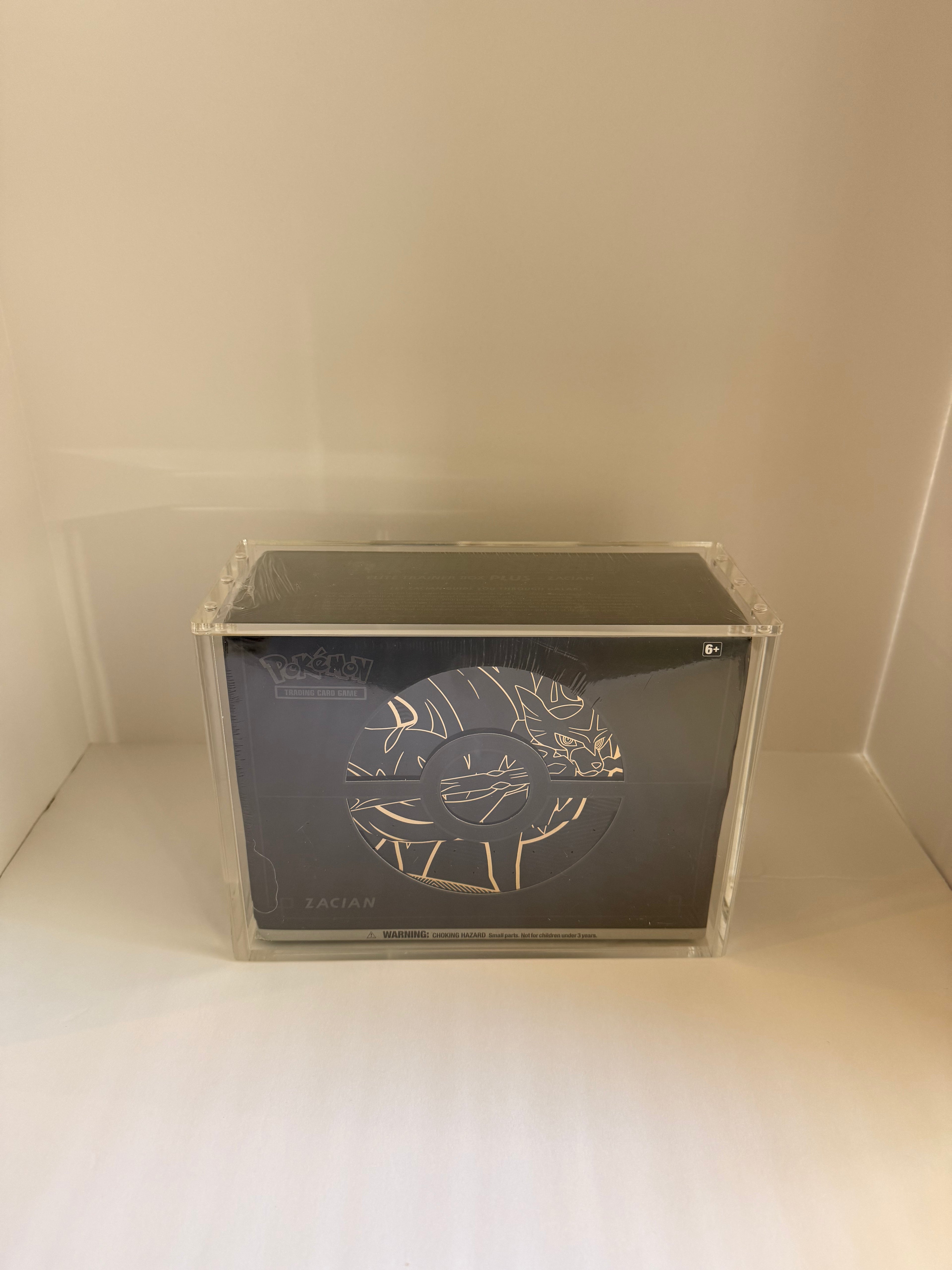 Acrylic Display Case Compatible with Zacian & Zamazenta Oversized ETB  – UV Protected Case premium display case