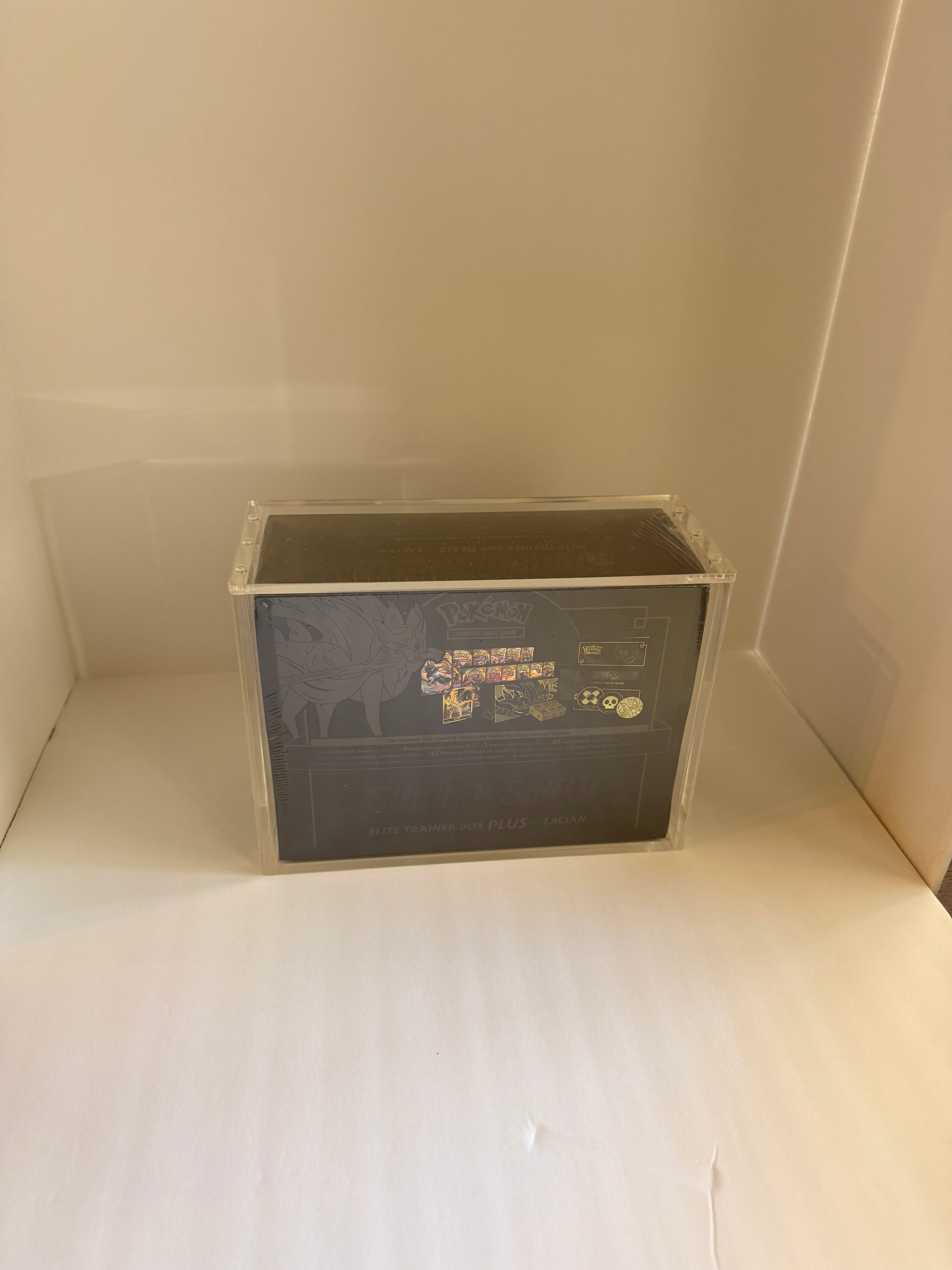 Acrylic Display Case Compatible with Zacian & Zamazenta Oversized ETB  – UV Protected Case premium display case