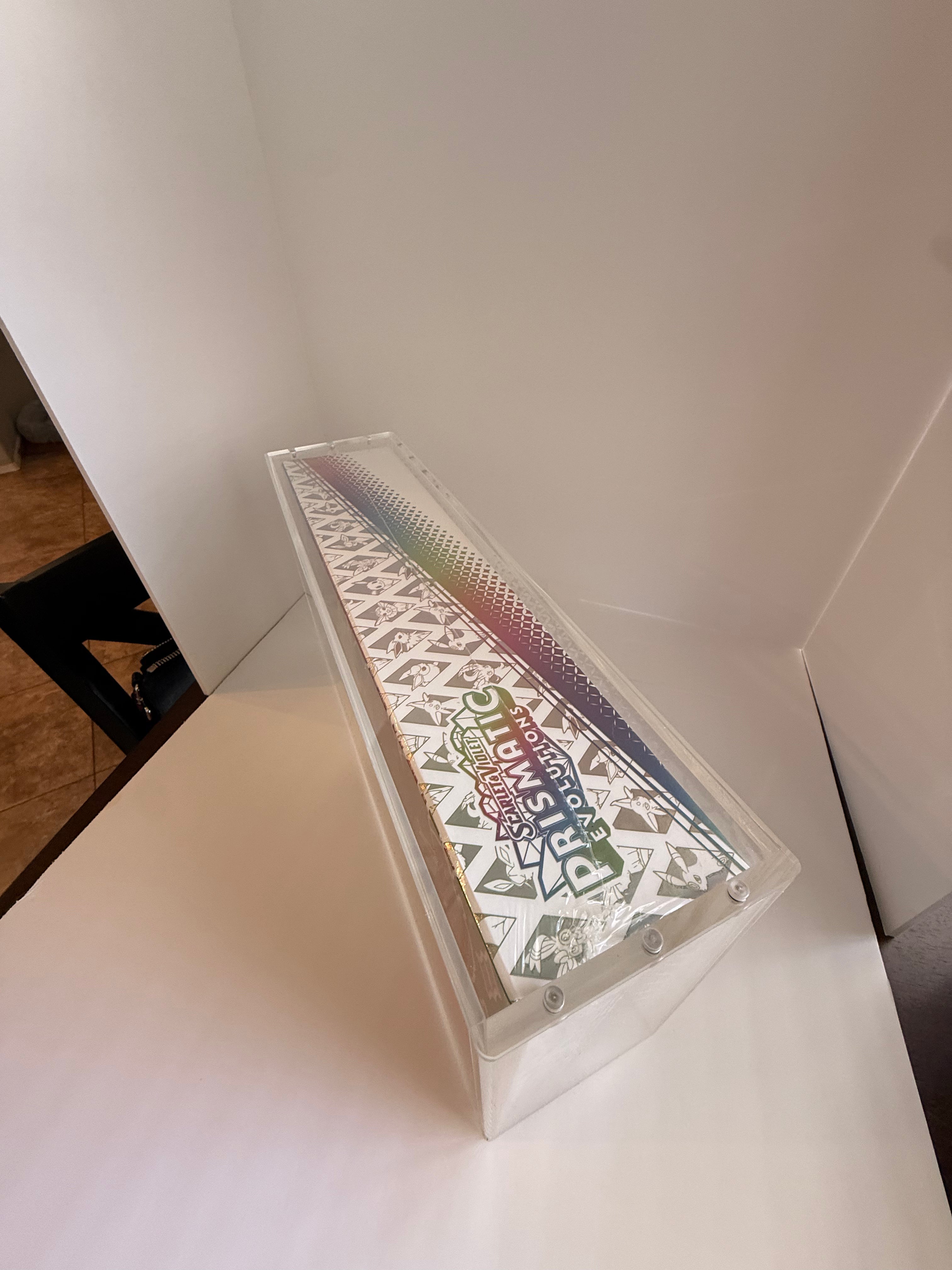 Acrylic Display Case Compatible with Prismatic Evolutions Super Premium Collection – UV Protected Case