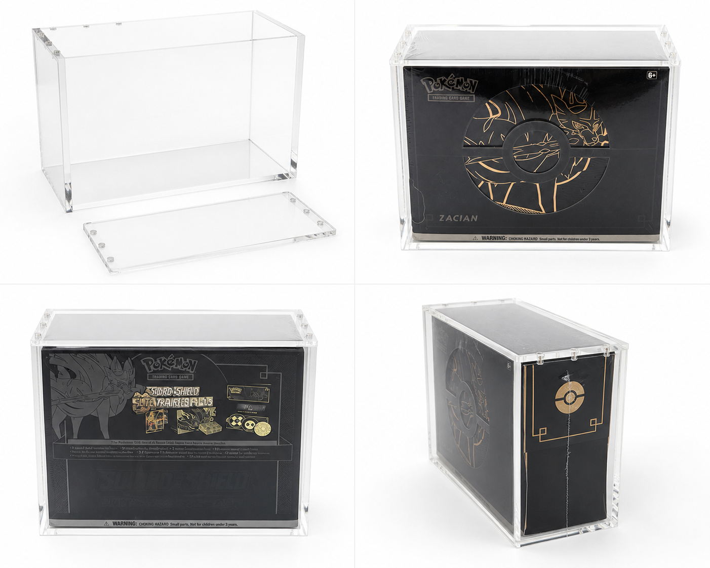 Acrylic Display Case Compatible with Zacian & Zamazenta Oversized ETB  – UV Protected Case premium display case