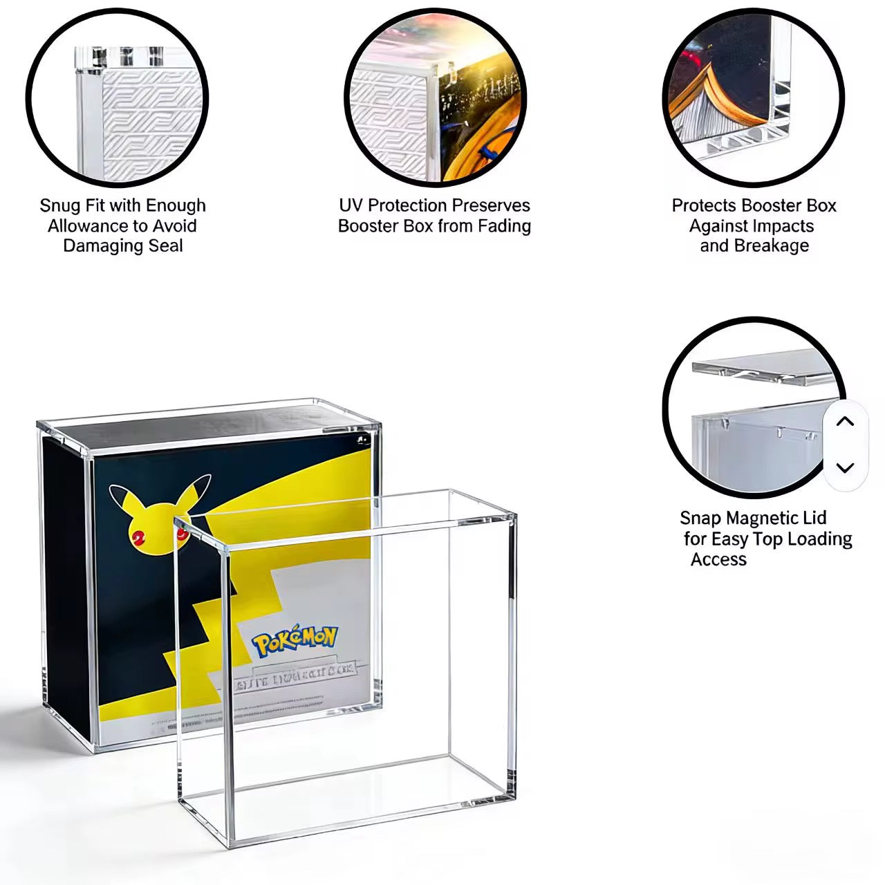Acrylic Display Case Compatible with Celebrations Pokemon Center ETB – UV Protected Case