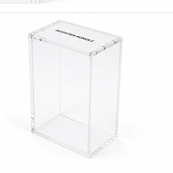 Acrylic Display Case Compatible with Booster Bundles – Clear Magnetic Protector
